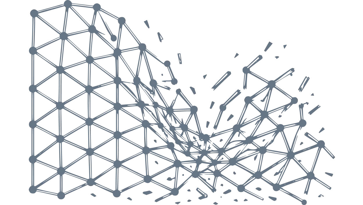 Illustration representing skin structure and collagen support