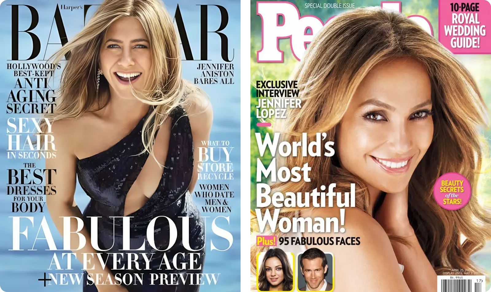 Celebrity magazine covers