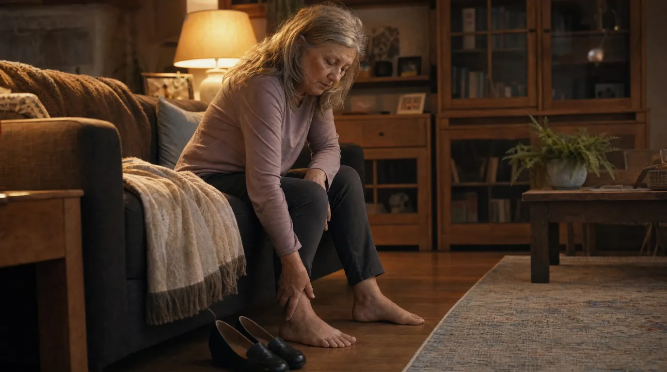Editorial hero of the Calminity device beside a phone playing a generic frequency video.