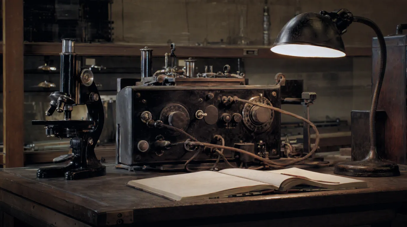 A simple frequency guide spread beside the Calminity device.