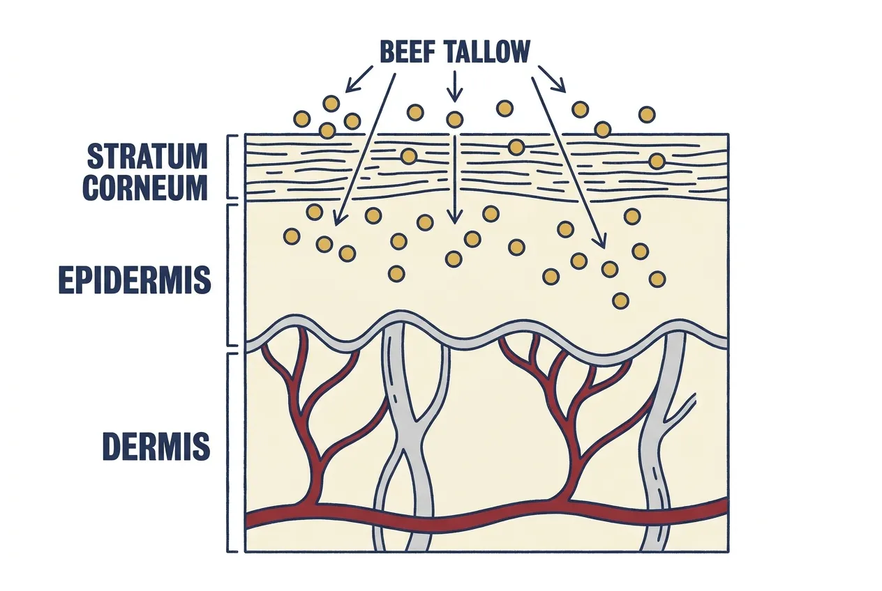 How beef tallow works on skin