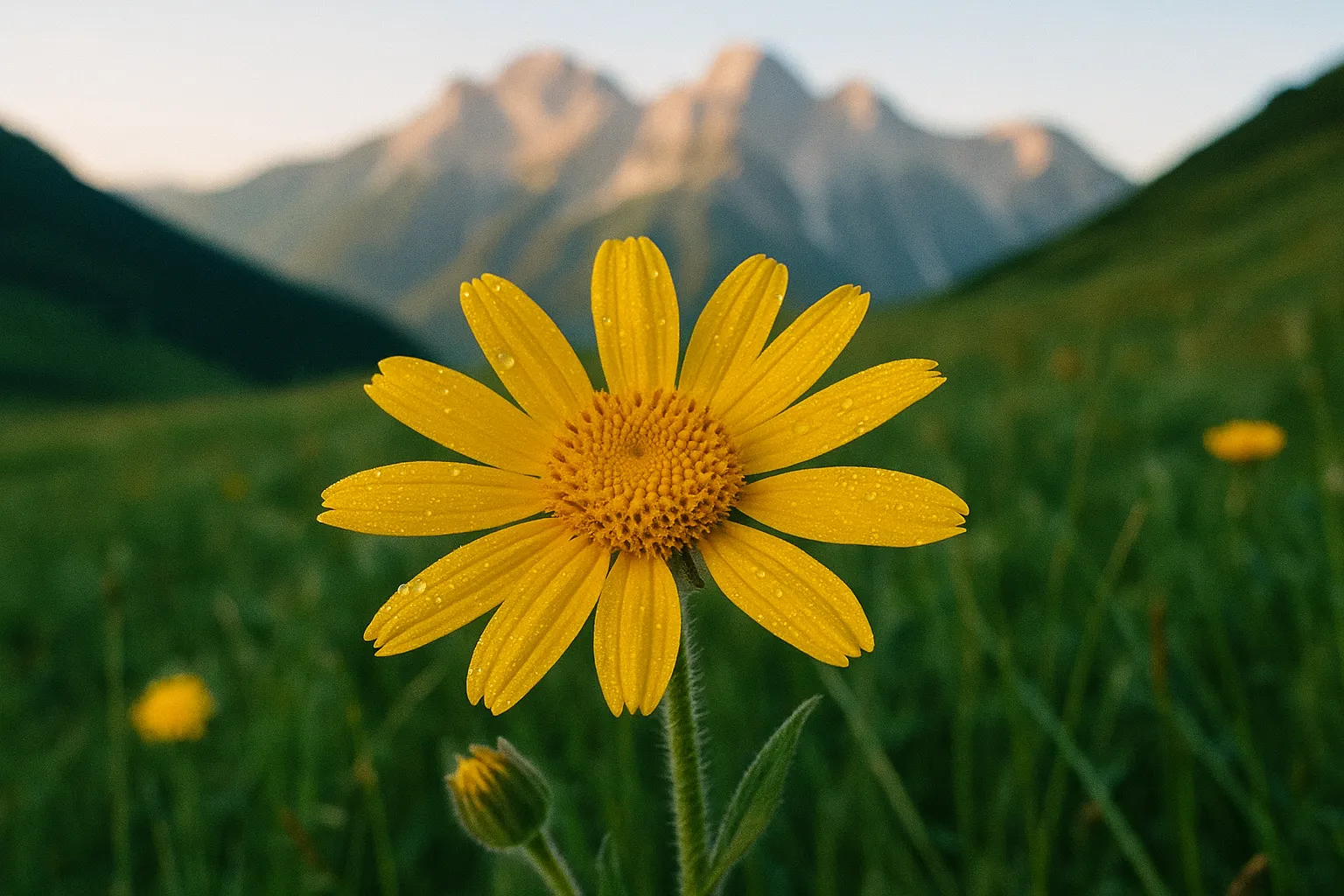 Fleur d'arnica en montagne