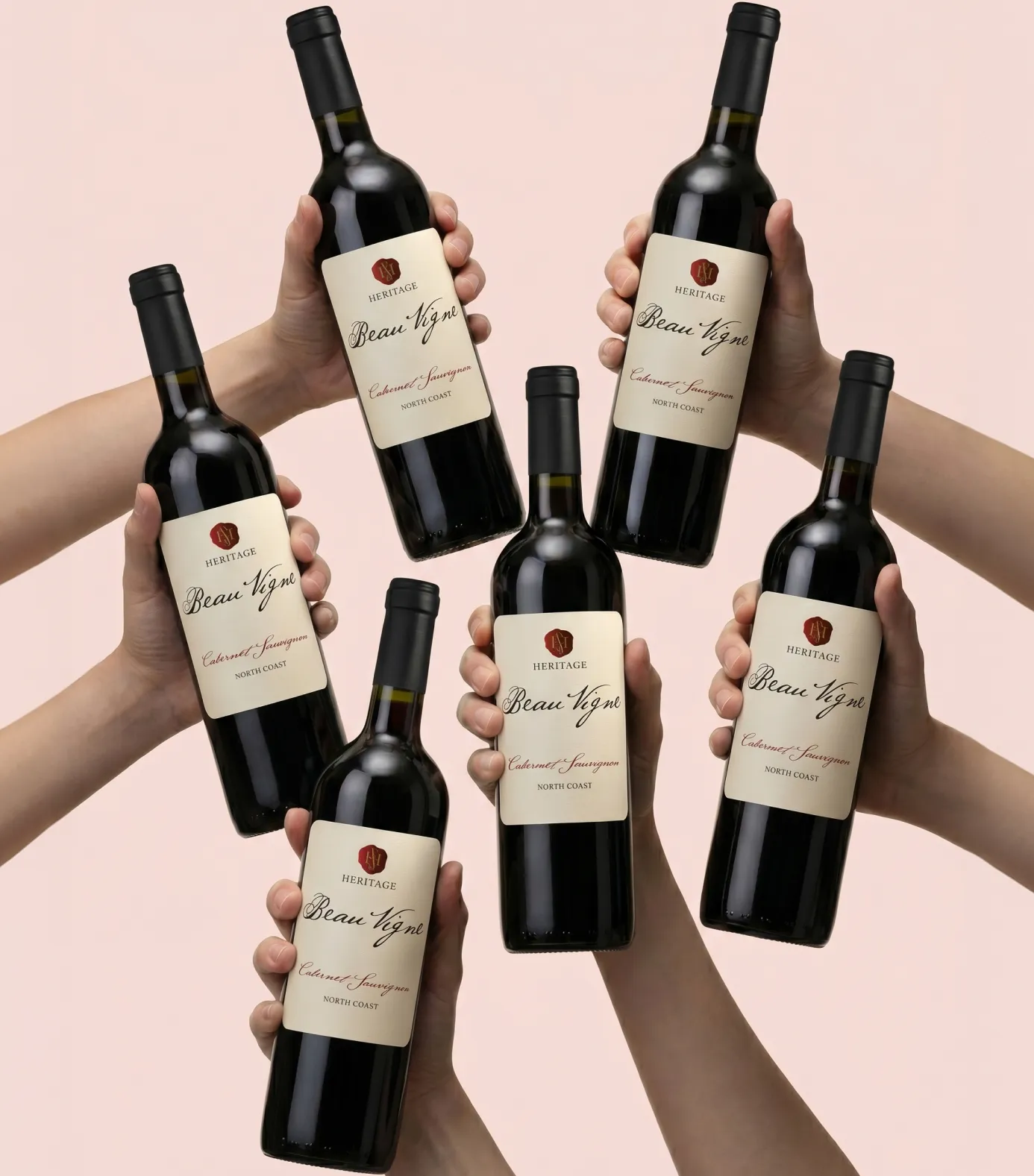 Six bottles of Beau Vigne Heritage Cabernet