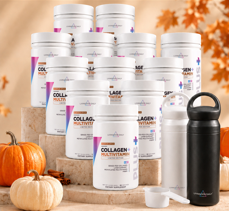 Pumpkin Spice Collagen Multivitamin White Travel Tumbler