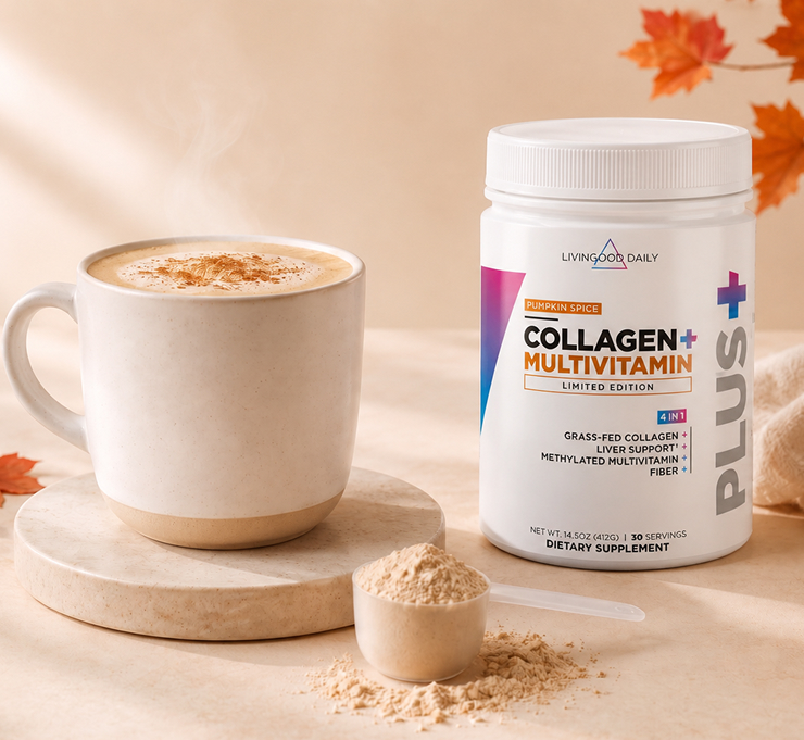 Pumpkin Spice Collagen Multivitamin White Travel Tumbler