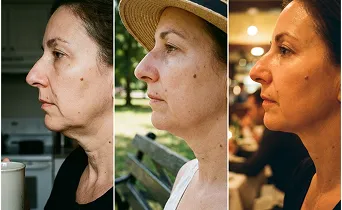 Customer before and after