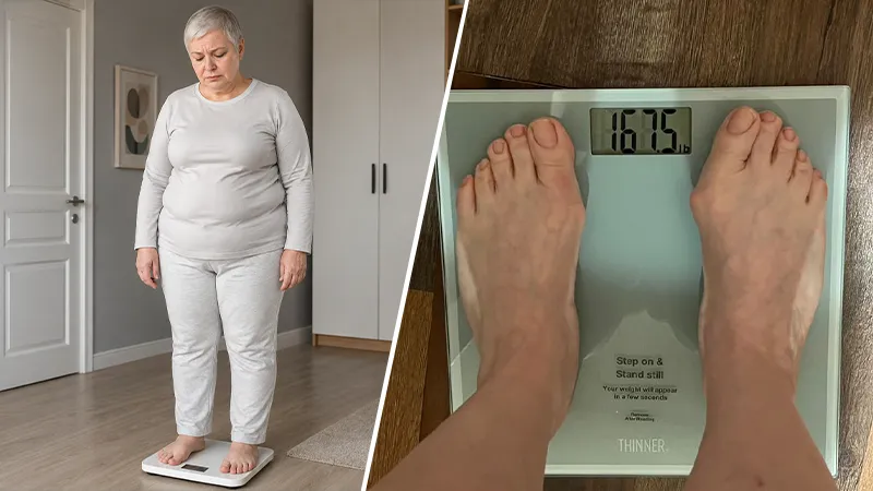 Woman struggling with weight after 55