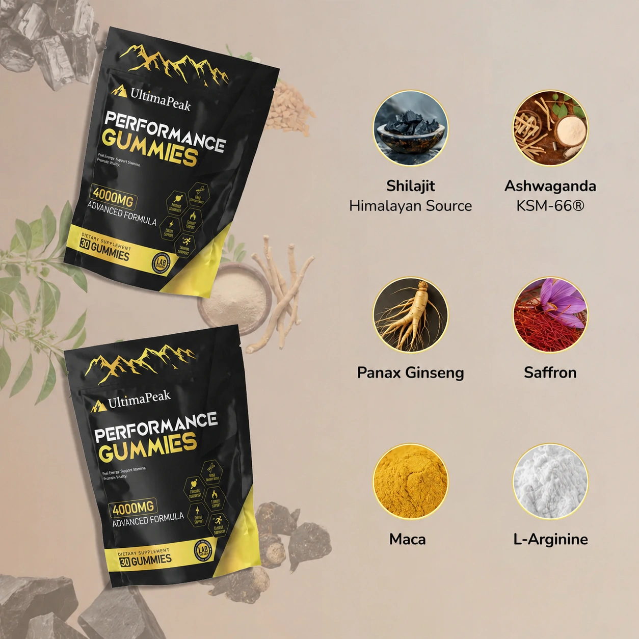 ULTIMAPEAK™ Pure Shilajit Gummies – Now 6-in-1 Support