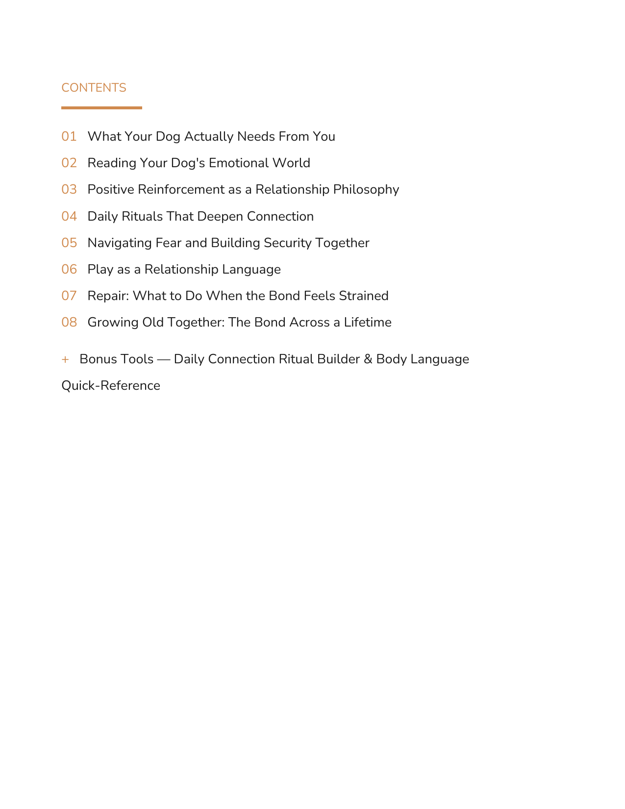 Table of contents