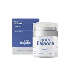 Inner Balance Oestra bioidentical hormone cream jar for menopause treatment
