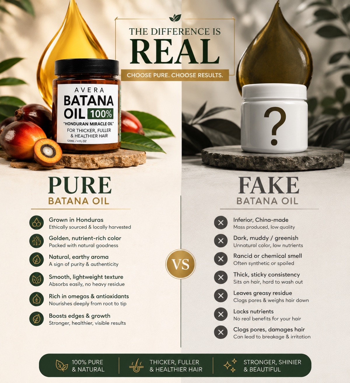 Pure vs Fake Batana Oil