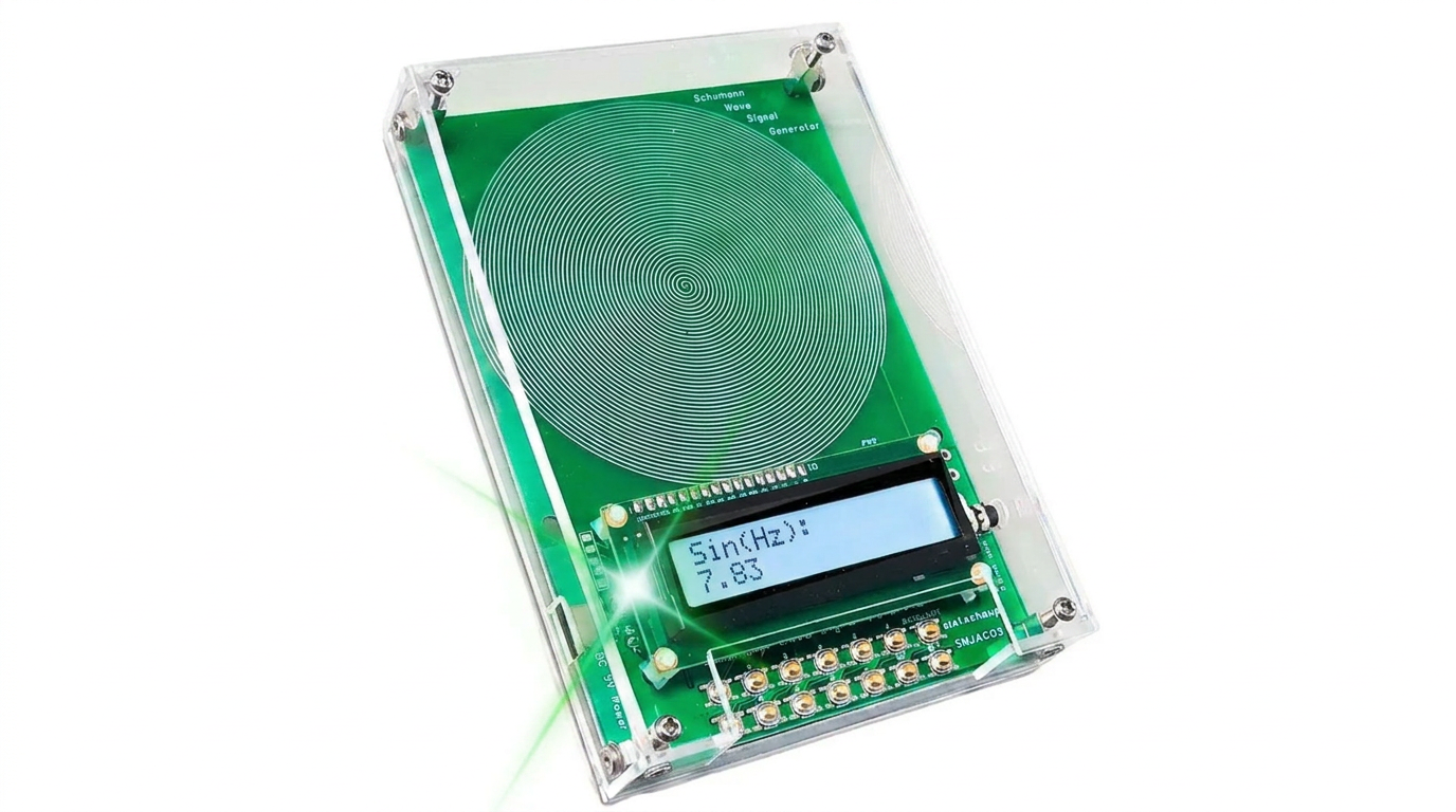Schumann Wave Signal Generator device showing 7.83 Hz frequency display