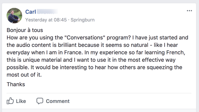 Student testimonial