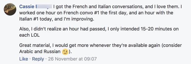 Student testimonial