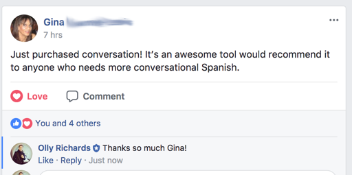 Student testimonial