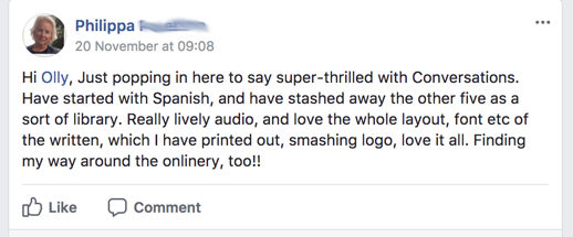 Student testimonial