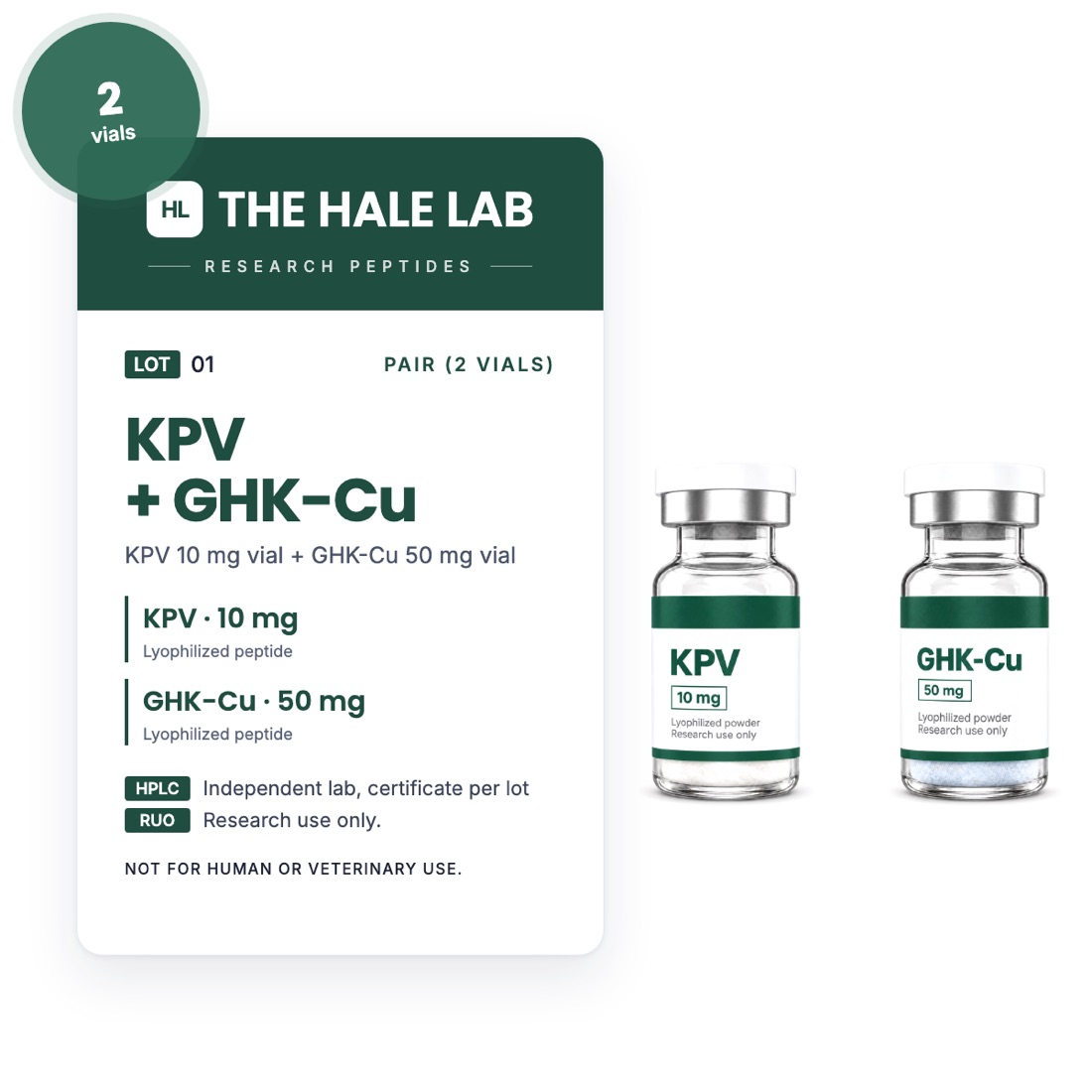 KPV + GHK-Cu 2 vials