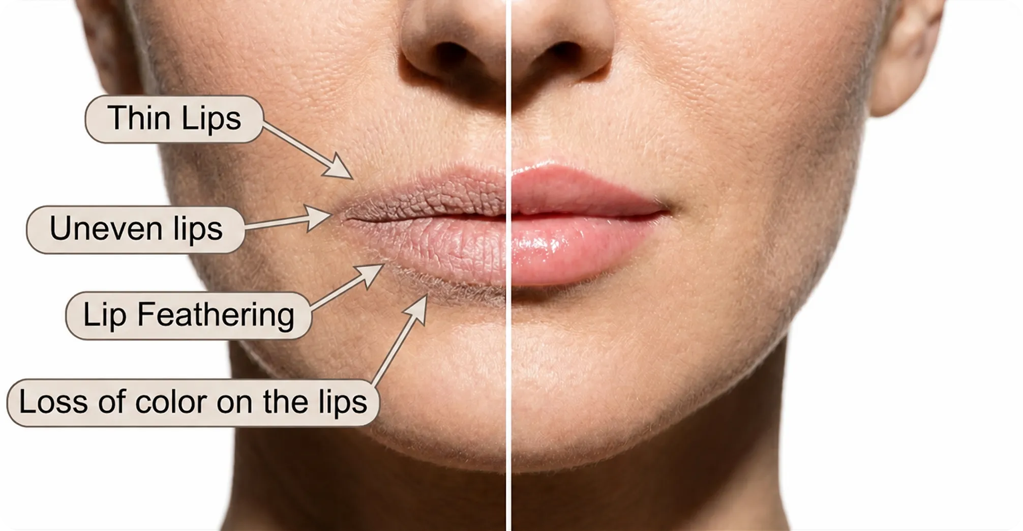 LipFill Booster lip transformation comparison