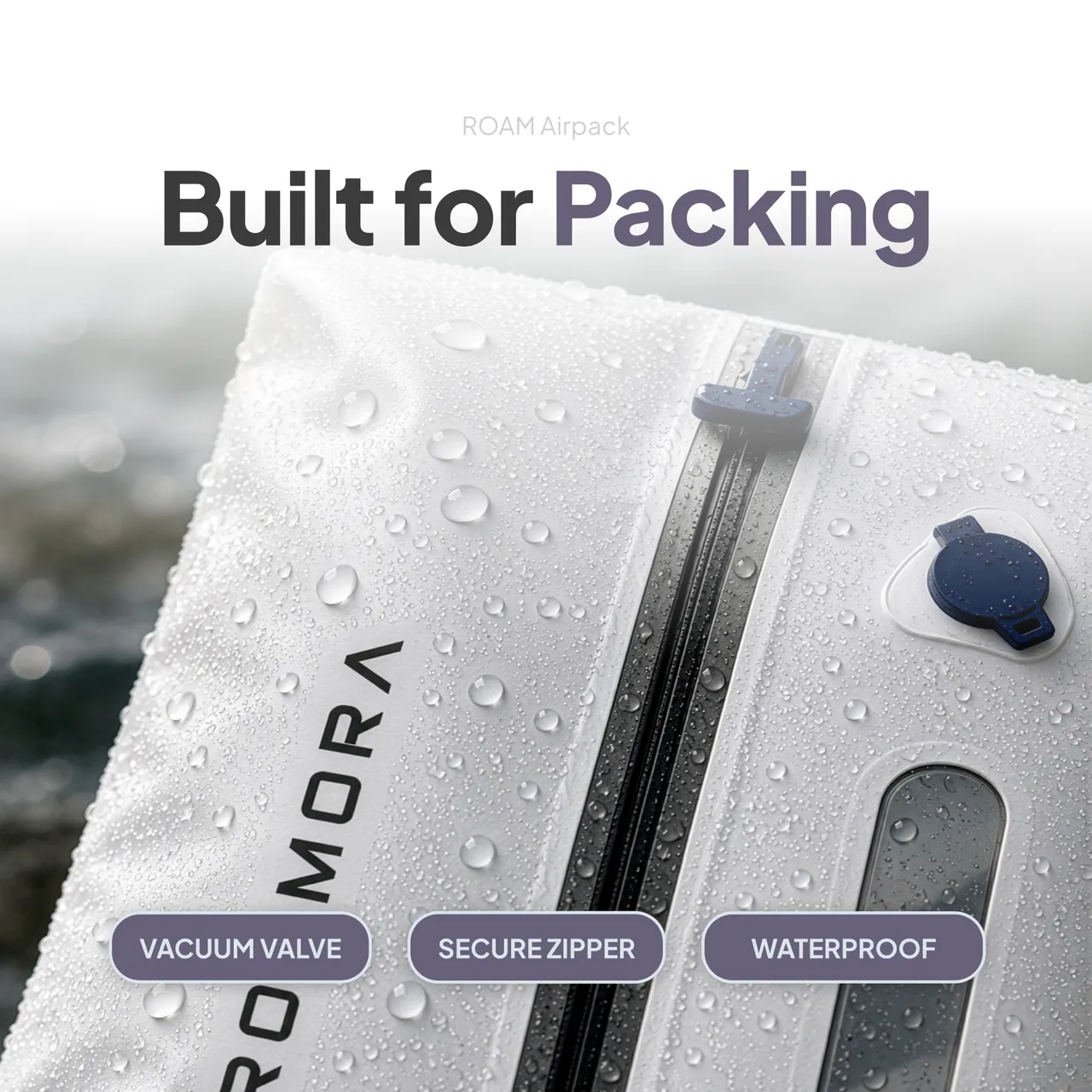 ROAMORA Vacuum Kit, compression bag and rechargeable pump