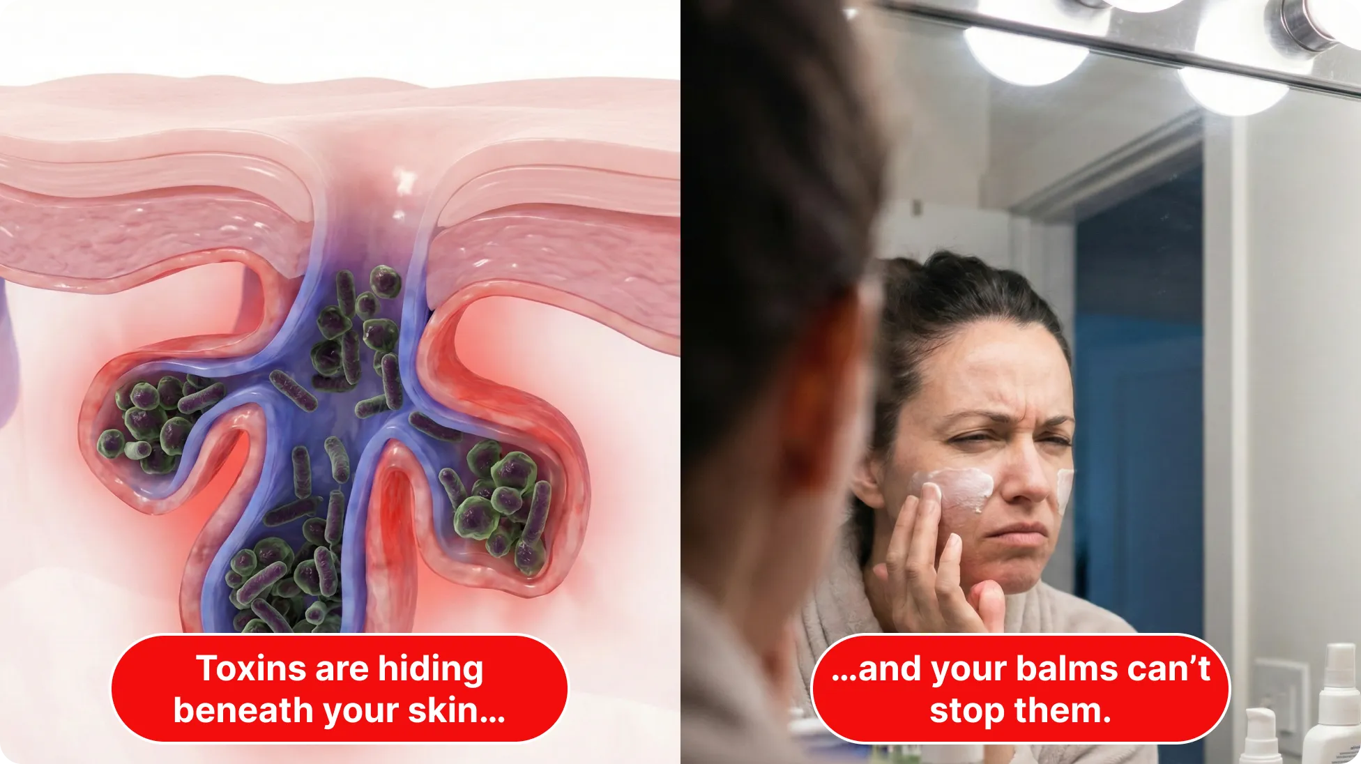 Toxins in skin