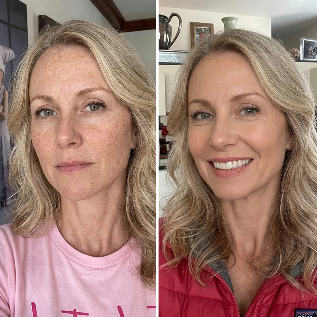 Customer before and after